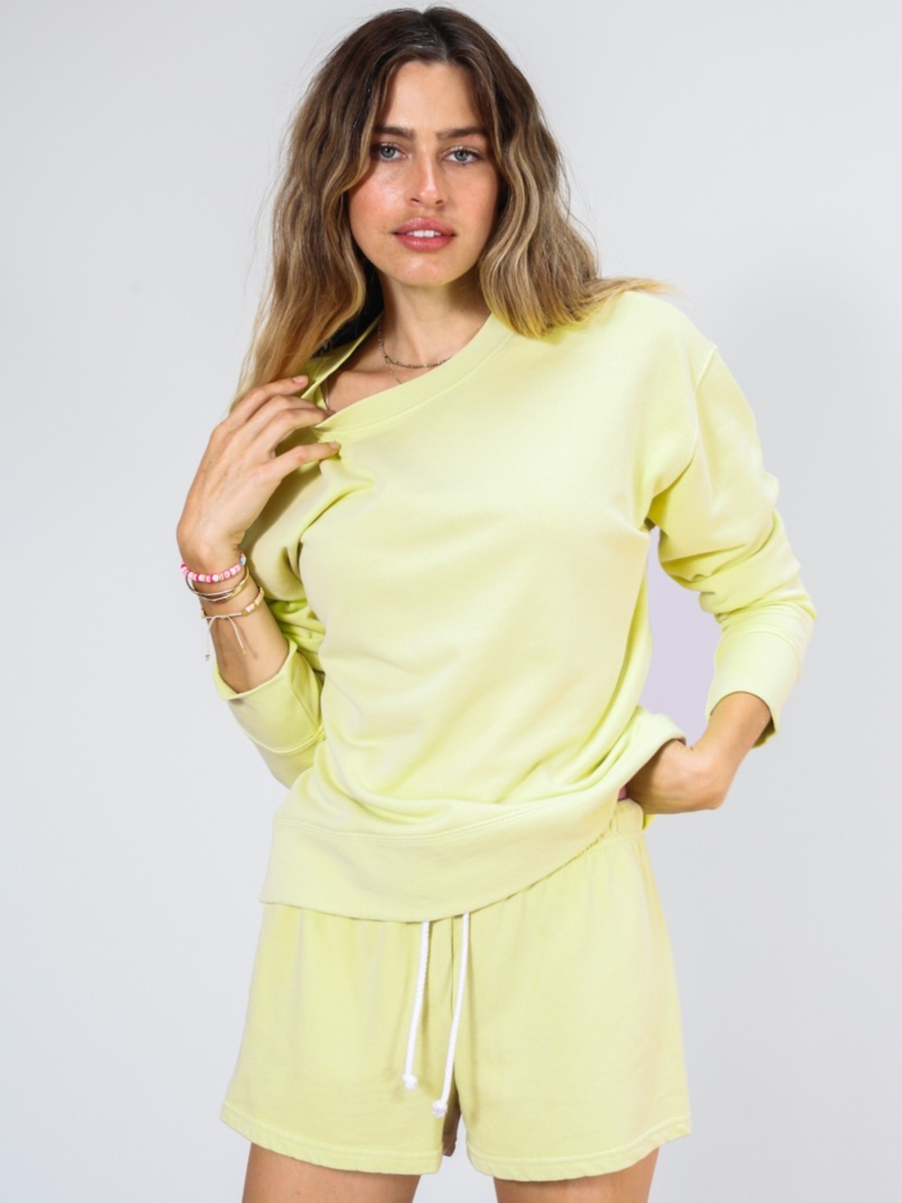perfectwhitetee Yellow Crewneck Sweatshirt